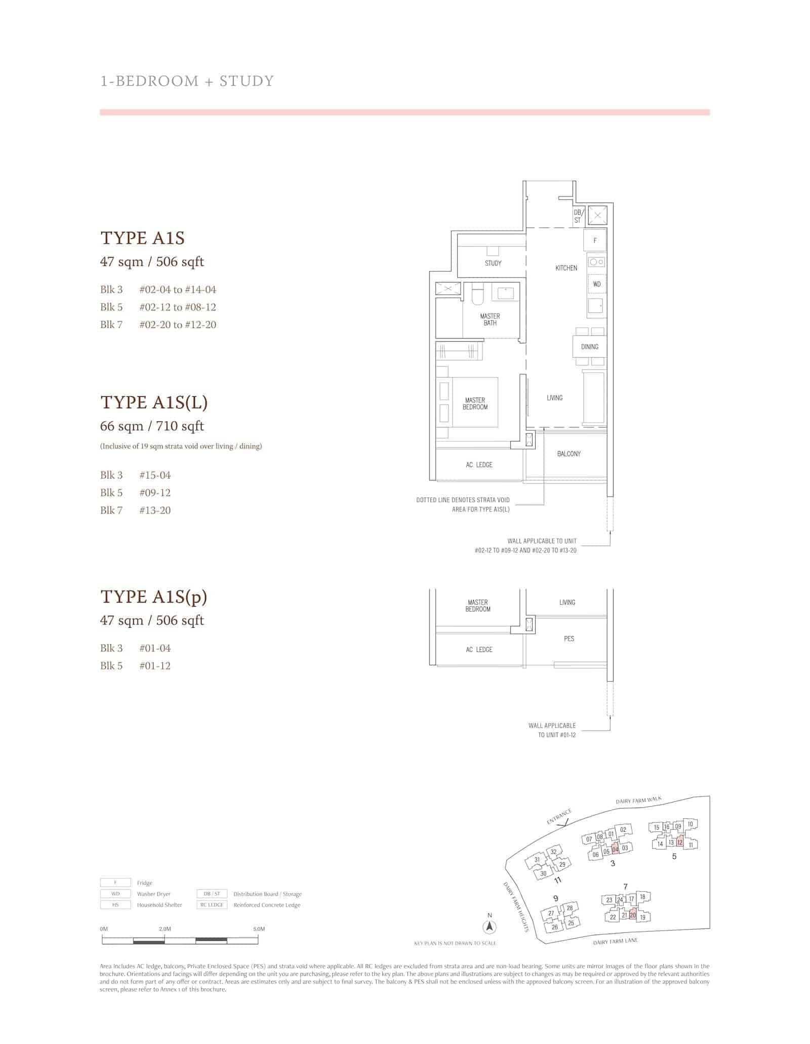 The Botany At Dairy Farm Floor Plan Type A1S 1 Bedroom